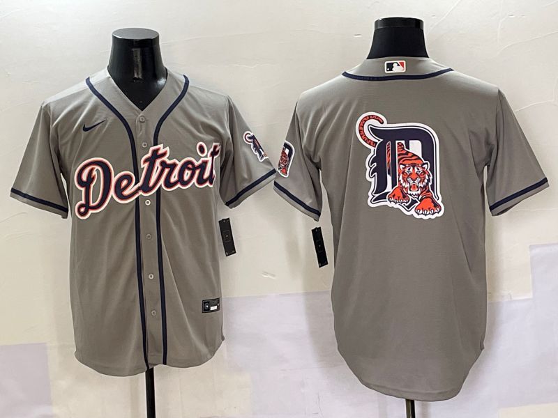 Men Detroit Tigers Blank Grey Game Nike 2025 MLB Jersey style 5044->detroit tigers->MLB Jersey
